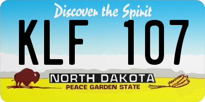 ND license plate KLF107