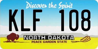ND license plate KLF108