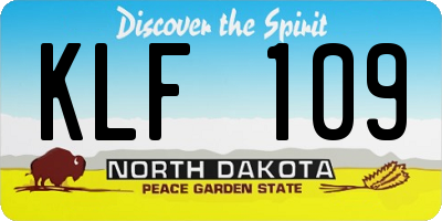 ND license plate KLF109