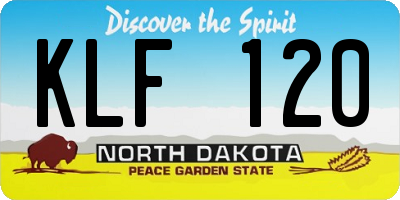 ND license plate KLF120