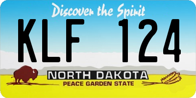 ND license plate KLF124