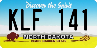 ND license plate KLF141