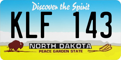 ND license plate KLF143