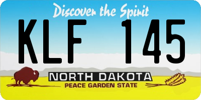 ND license plate KLF145
