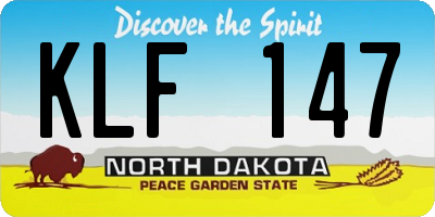 ND license plate KLF147