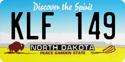 ND license plate KLF149