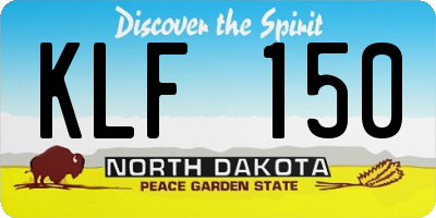 ND license plate KLF150