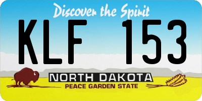 ND license plate KLF153