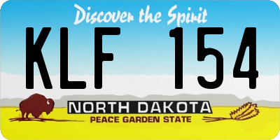 ND license plate KLF154