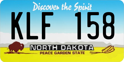 ND license plate KLF158