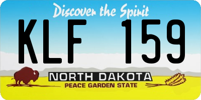 ND license plate KLF159