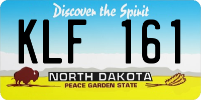 ND license plate KLF161