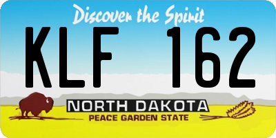 ND license plate KLF162