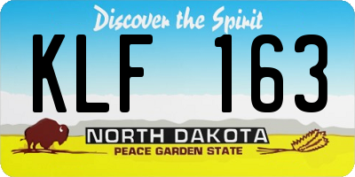 ND license plate KLF163