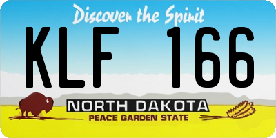 ND license plate KLF166