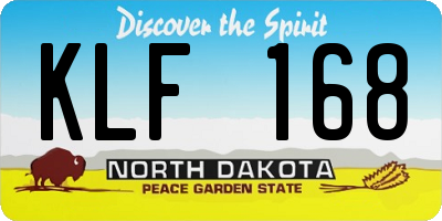 ND license plate KLF168