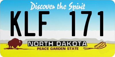 ND license plate KLF171