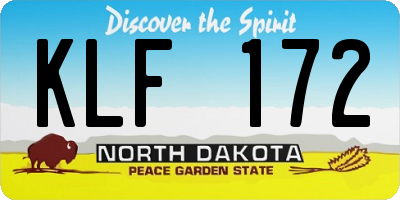 ND license plate KLF172