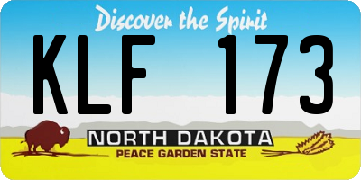 ND license plate KLF173
