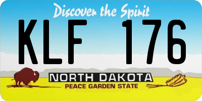 ND license plate KLF176