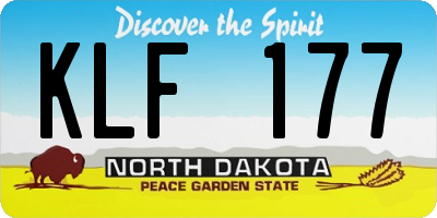 ND license plate KLF177