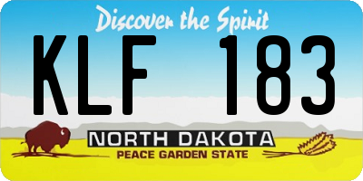 ND license plate KLF183