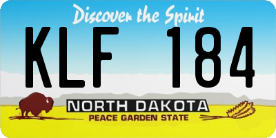 ND license plate KLF184