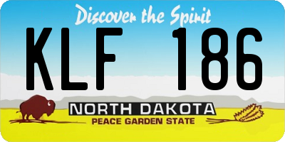 ND license plate KLF186