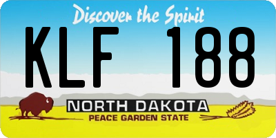 ND license plate KLF188