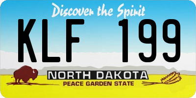 ND license plate KLF199