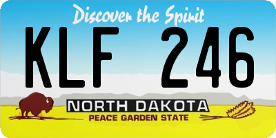 ND license plate KLF246