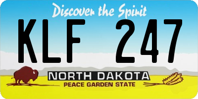 ND license plate KLF247