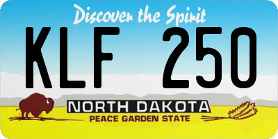 ND license plate KLF250