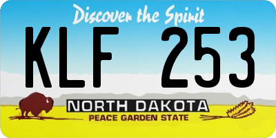 ND license plate KLF253