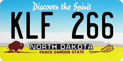ND license plate KLF266