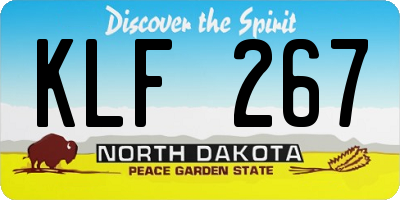 ND license plate KLF267