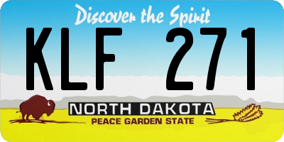 ND license plate KLF271