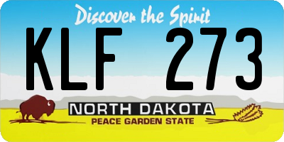 ND license plate KLF273