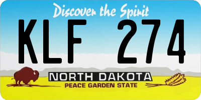 ND license plate KLF274