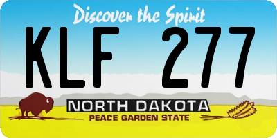 ND license plate KLF277
