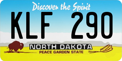 ND license plate KLF290