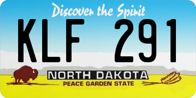 ND license plate KLF291