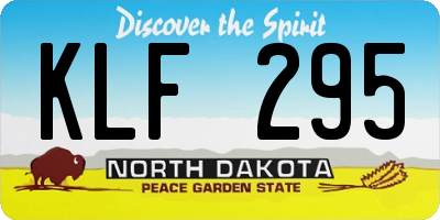 ND license plate KLF295