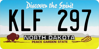 ND license plate KLF297