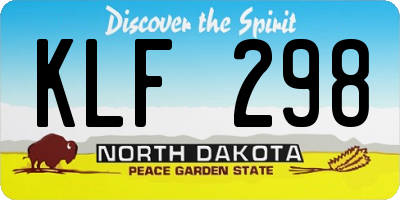 ND license plate KLF298
