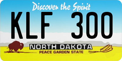ND license plate KLF300
