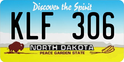 ND license plate KLF306