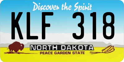 ND license plate KLF318