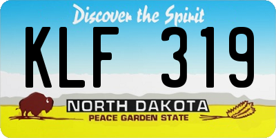 ND license plate KLF319