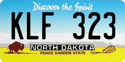 ND license plate KLF323